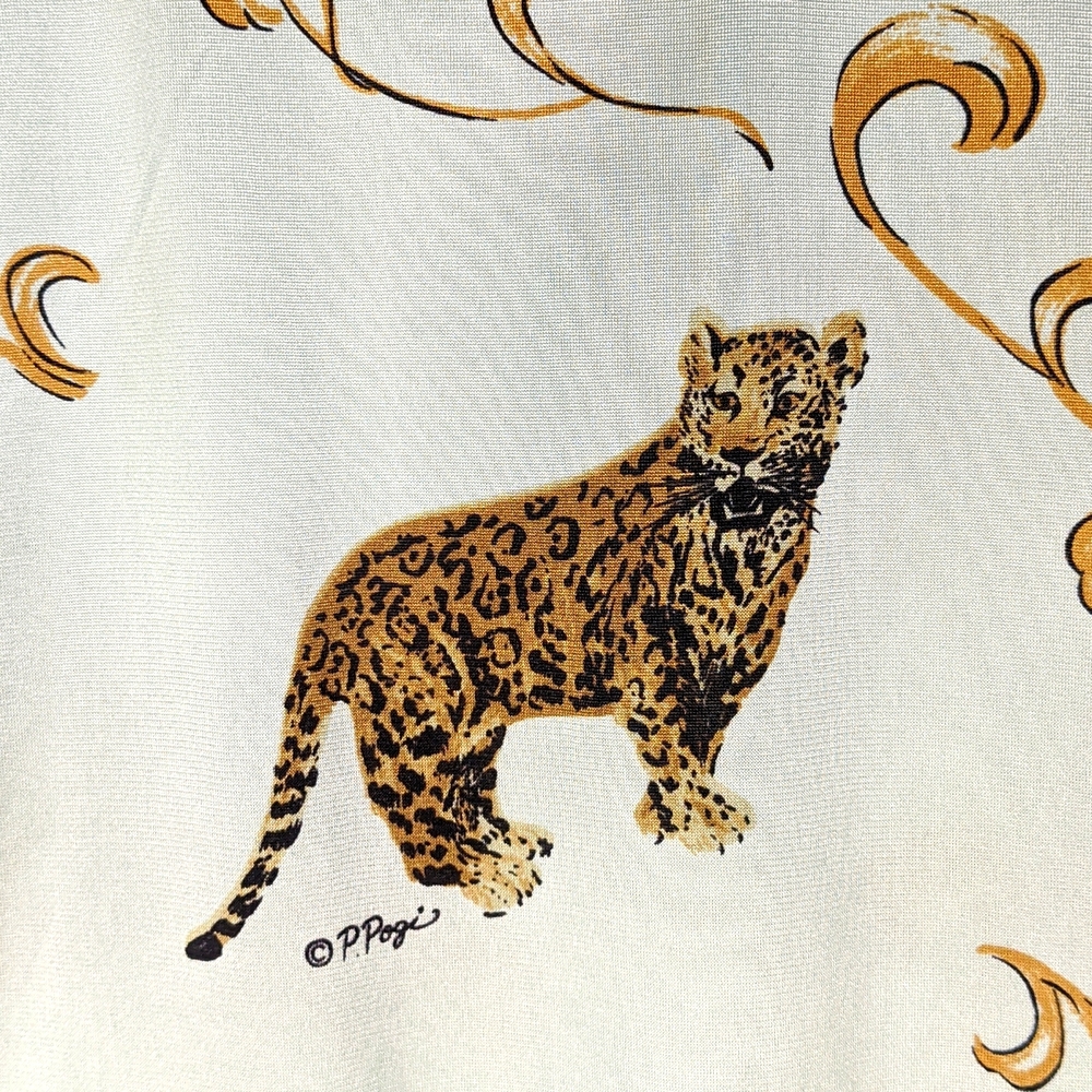 Vintage 1970's disco shirt sporting a Jaguar on the front and back - Picture 3 of 6